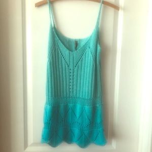 Kenzie Crocheted Cami in Turquoise Ombré size L